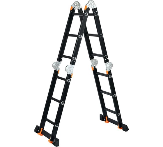 Изображение товара Лестница алюминиевая многофункциональная STARTUL4x6 ступеней, стремянка 332 см, лестница 690 см 17 кг BLACK LINE ST9930-06