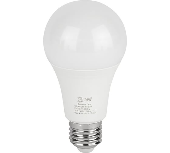 Изображение товара Лампочка светодиодная ЭРА GREEN LINE LED A6530W840E27 GL E27 30 Вт груша яркий белый свет Б0067144