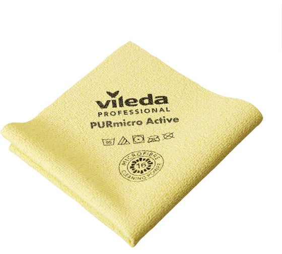 Изображение товара Салфетка Vileda Professional ПУРмикро Актив 38x35 см, желтый арт 174072 26202