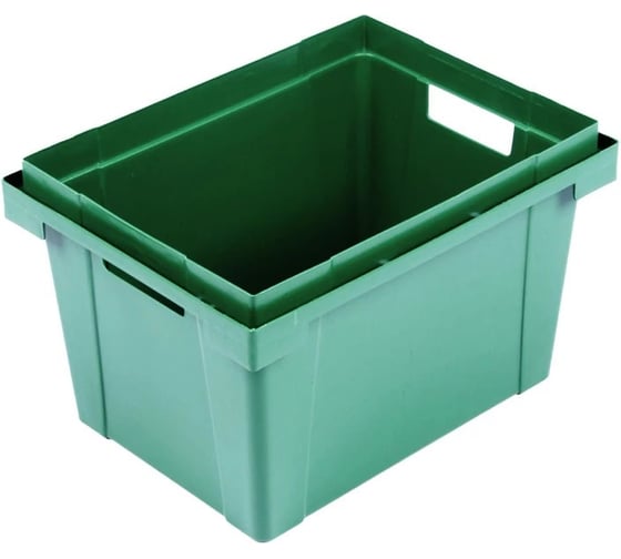 Изображение товара Ящик Тара.ру пластик 400x300x250 цветочный цвет зеленый 36034
