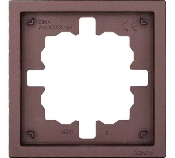 Изображение товара Рамка Lezard ZIMA 1-ая горизонтальная б/вст шоколад 704-7300-146