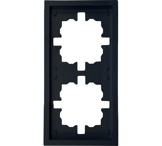 Изображение товара Рамка Lezard ZIMA 2-ая горизонтальная б/вст черный бархат 704-4200-147