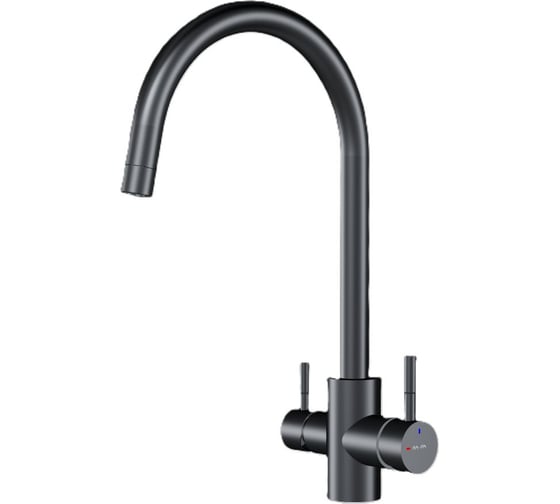 Изображение товара Смеситель для кухни AM.PM X-Joy S с С-изливом с каналом для питьевой воды, черный F85B07722