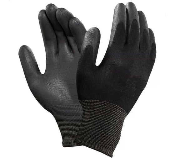 Изображение товара Перчатки нейлоновые с ПУ СПЕЦСНАБ 2101 чёрные, размер 7 2101BL/7