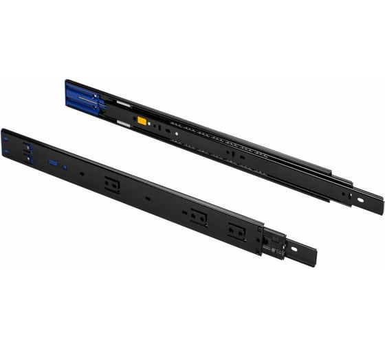 Изображение товара Направляющие для ящиков GTV 250 мм шариковые неполное выдвижение с доводчиком черный PK-L-H45-250-B-20