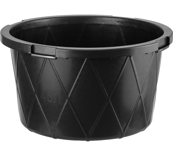 Изображение товара Тaз строительный КЭС круглый, черный, 45 л, усиленный 16Н