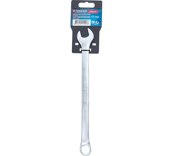 Изображение товара Ключ комбинированный Forsage удлиненный 17мм, на пластиковом держателе F-75517L(27269)