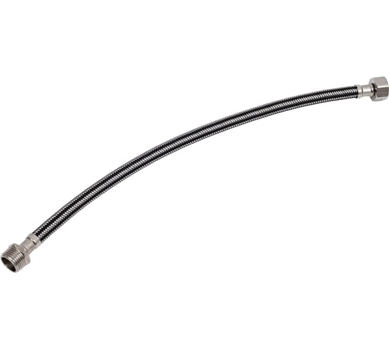 Изображение товара Подводка для воды Doron с оплетением из нержавейки и фибро-нейлона, 1/2 г/ш, 40 см 014406