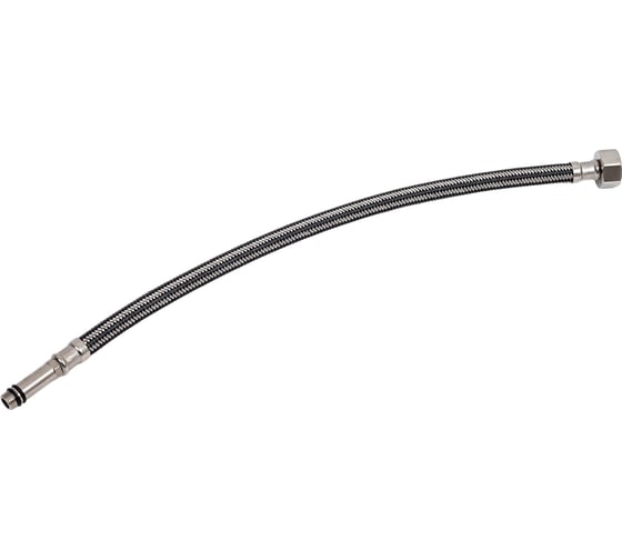 Изображение товара Подводка для смесителя Doron с оплетением из нержавейки и фибро-нейлона 1/2, М10, 40 см, длинная 014446