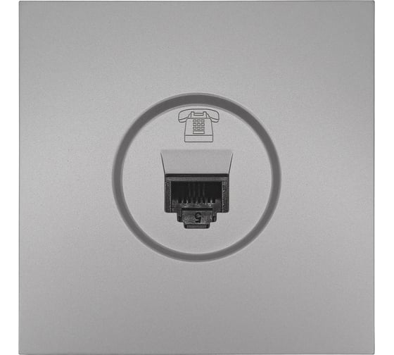 Изображение товара Розетка телефонная Lezard ZIMA евро серый матовый 704-7488-137