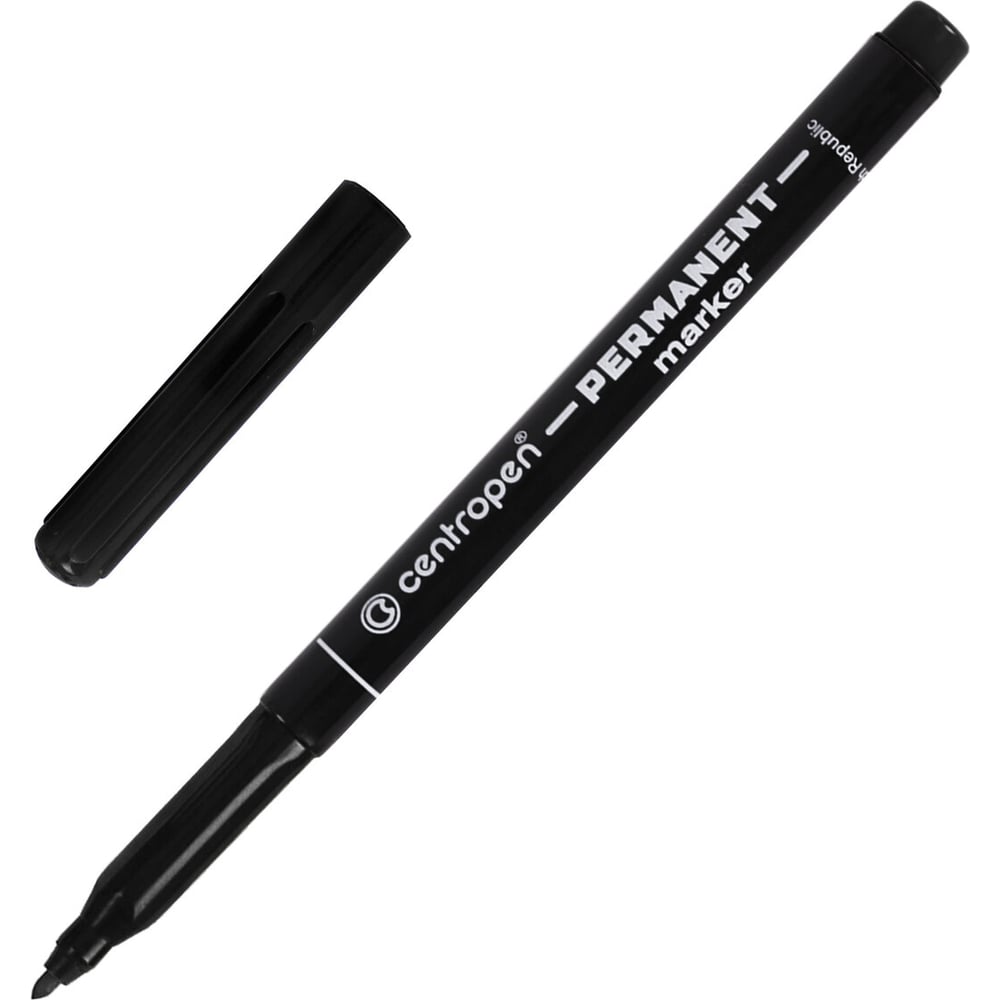 Изображение товара Маркер перманентный ОФИСМАГ CENTROPEN 2536, черный, 12 штук