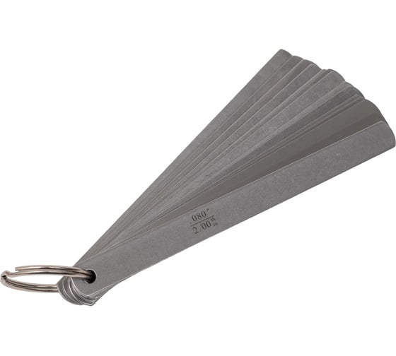 Изображение товара Набор щупов Vogel 0.10 ... 2.0, L=150, через 0.1, закаленная пружинная сталь, 20 шт 436158