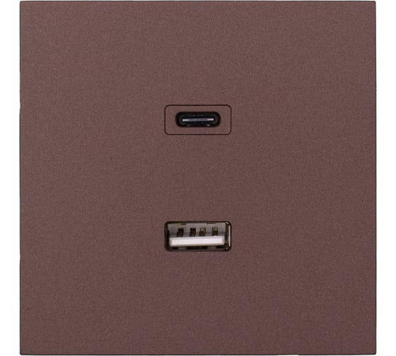 Изображение товара Розетка Lezard ZIMA TC+ USB разъем, шоколад 704-7388-192TC