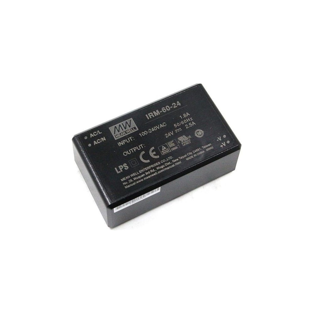 Изображение товара Блок питания Mean Well AC-DC IRM-60-15 для бытовых и промышленных устройств