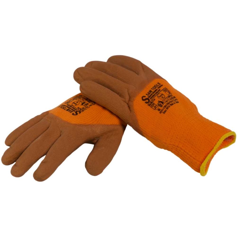 Изображение товара Перчатки утепленные акриловые с вспененным латексным обливом (упаковка 48 пар) SAMGRUPP SAMC-074000008-48