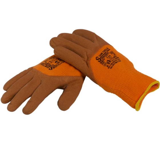 Изображение товара Перчатки утепленные акриловые с вспененным латексным обливом (упаковка 48 пар) SAMGRUPP SAMC-074000008-48