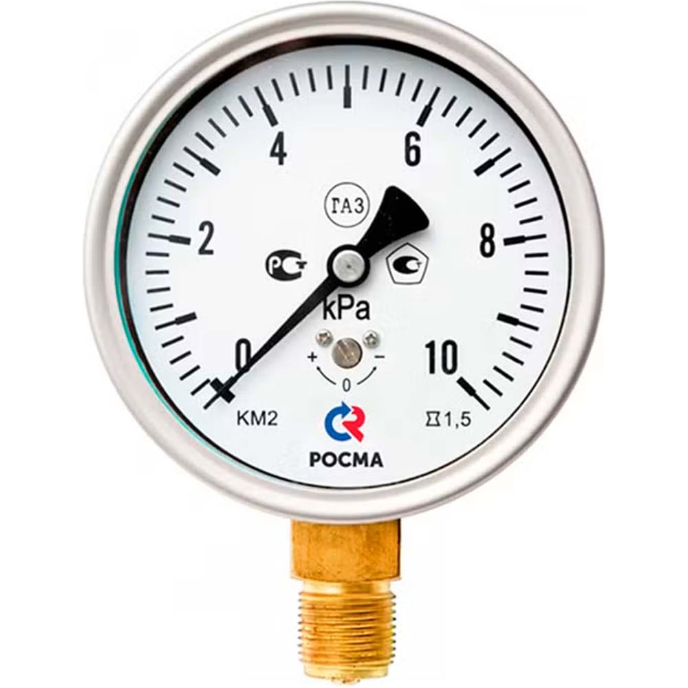 Изображение товара Манометр низкого давления РОСМА КМ-22Р 0-25 кПа аналоговый профессиональный