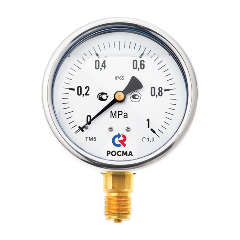 Изображение товара Виброустойчивый манометр РОСМА ТМ-320Р.00 (0-1МПа) ДК63 G1/4, класс точности 1.5 D070-03719