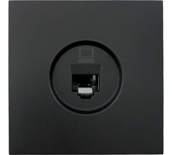 Изображение товара Розетка компьютерная Lezard ZIMA черный бархат 704-4288-139