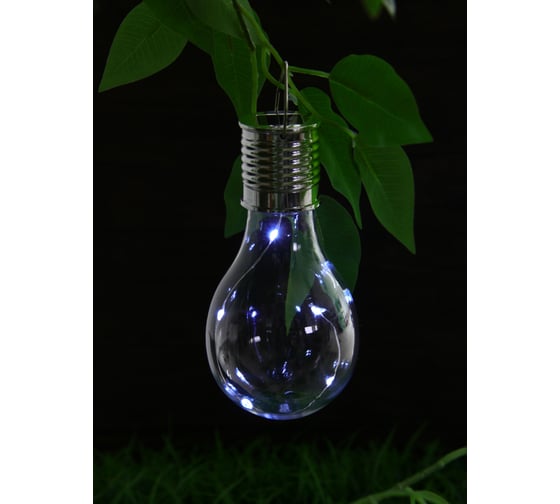 Изображение товара Фонарь Inbloom подвесной, на солнечной батарее, 15х8см, 5LED, белый, 1.2V 40mAh Ni-MH, пластик 483-033