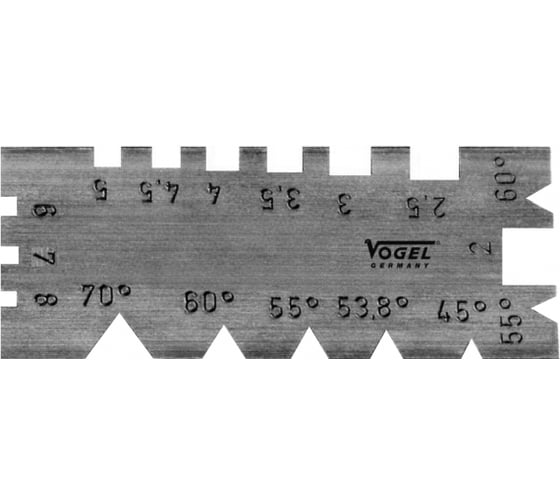 Изображение товара Шаблоны резьбовые Vogel дюймовых (45-70 градусов) и ленточных (2-8 н/дюйм) резьбы 472003