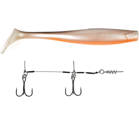 Изображение товара Виброхвосты LUCKY JOHN LJ 3D BBS Series KUBIRA SWIM SHAD 9,0in, цвет PG18 1шт.+Stinger L 140433SET-PG18