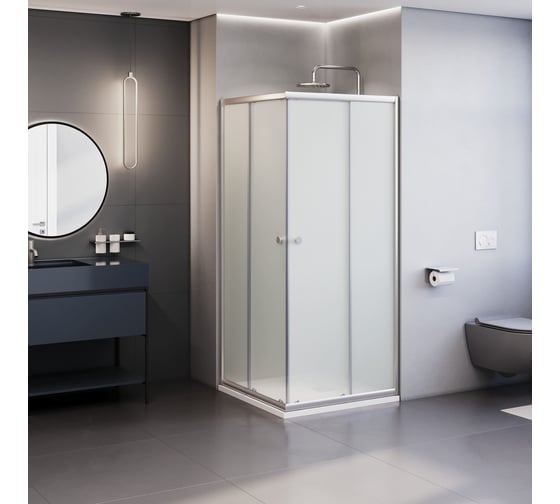 Изображение товара Душевой уголок RGW 90х90х185 TN-206-J квадрат, хром fabric 4 мм 28912699-101