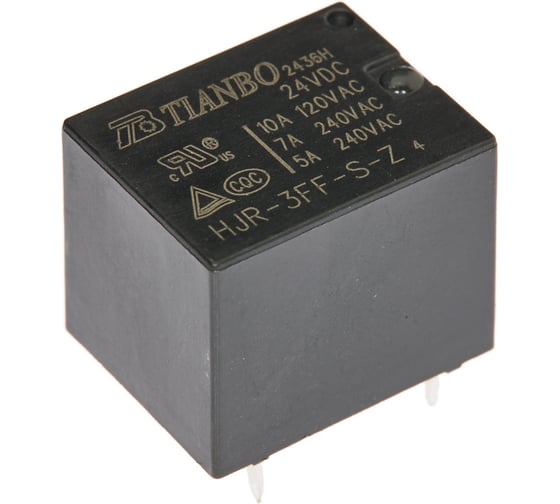 Изображение товара Реле электромагнитное Tianbo RELAY (100 шт/упак) HJR-3FF-24VDC-S-Z-4 121563