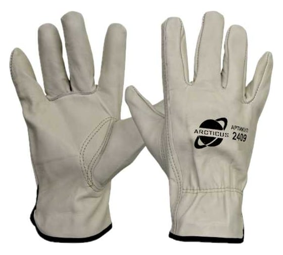 Изображение товара Перчатки зимние защитные ARCTICUS из говяжьей кожи, искусственный мех, р 11, 10 пар 2409W-1110