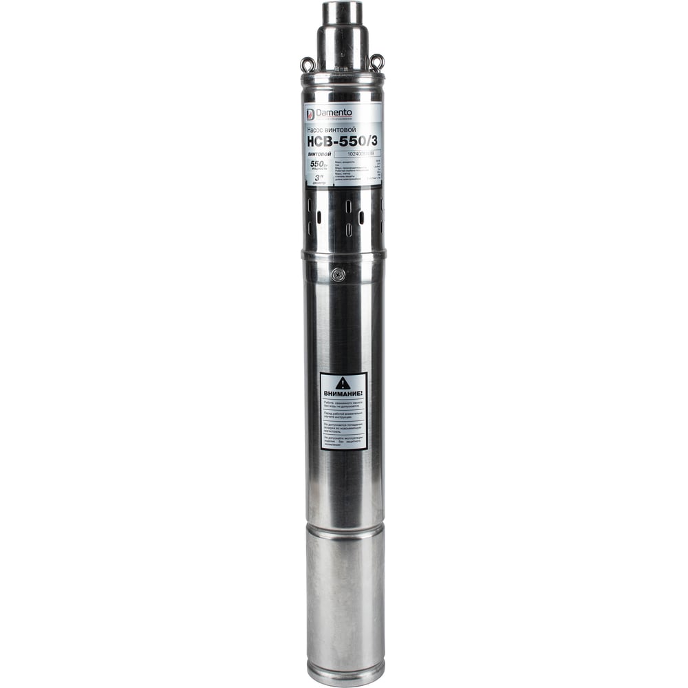 Изображение товара Винтовой скважинный насос Damento НСВ-550/3, 550 Вт, 75 мм