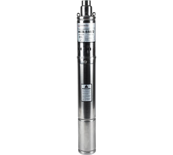 Изображение товара Винтовой скважинный насос Damento НСВ-550/3, 550 Вт, диаметр 75 мм, напор 100 м, подключение 1 дюйм 1/1 023617