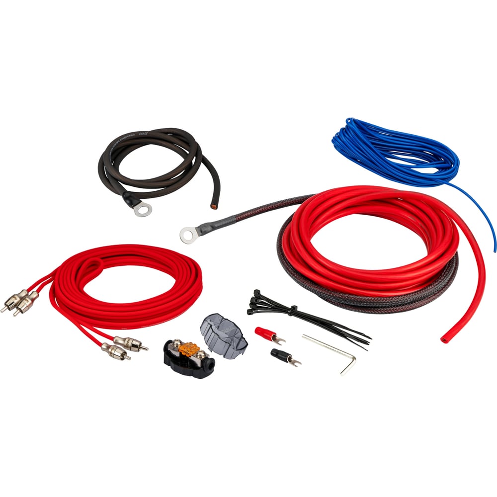 Изображение товара Комплект кабелей для усилителя AURA 2x8AWG 5 метров AMP-4508
