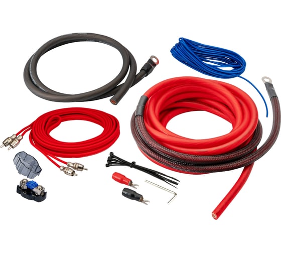 Изображение товара Комплект кабелей для усилителя AURA 2x4AWG 5 метров AMP-4504