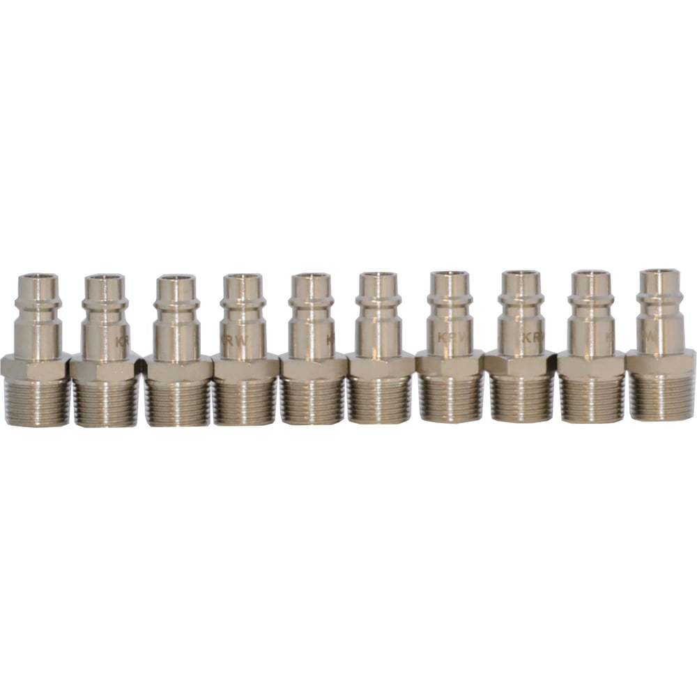 Изображение товара БРС KraftWell папа 3/8 М резьба комплект 10 шт гидравлический соединитель