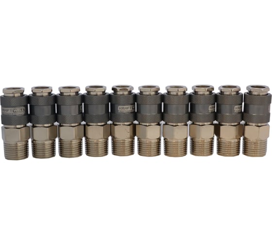 Изображение товара БРС KraftWell мама, резьба M1/2, 10 шт KRW-QC12FM-10