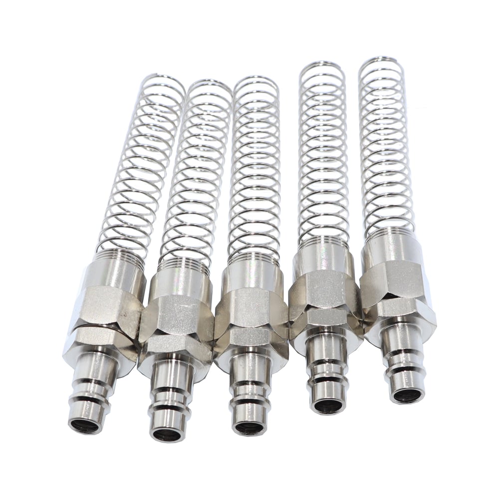 Изображение товара БРС KraftWell папа с пружиной 10x15 мм для шлангов EURO 5 шт KRW-QCS1014M-5