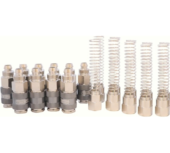 Изображение товара БРС KraftWell мама c пружиной для шланга 10x15 мм, 10 шт KRW-QCS1014F-10