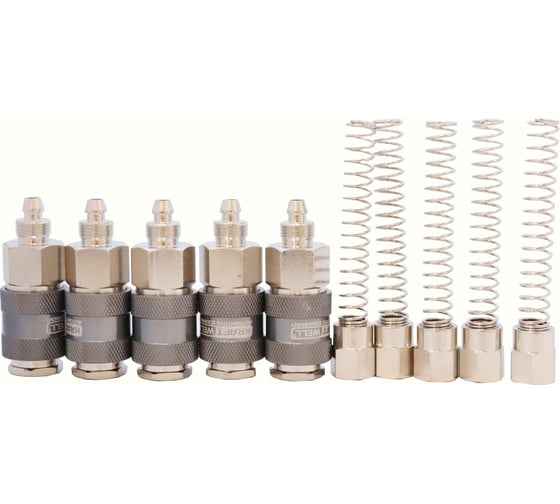 Изображение товара БРС KraftWell мама c пружиной для шланга 6x8 мм, 5 шт KRW-QCS0508F-5