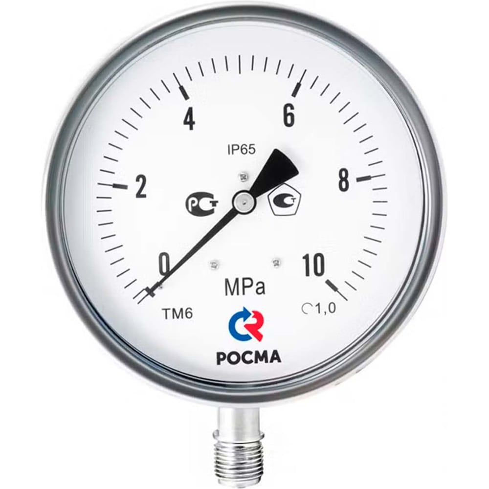 Изображение товара Коррозионностойкий манометр РОСМА ТМ-621Р.00 (0-0.4МПа) ДК150 М20х1.5, кл. точн. 1.0 D240-00801