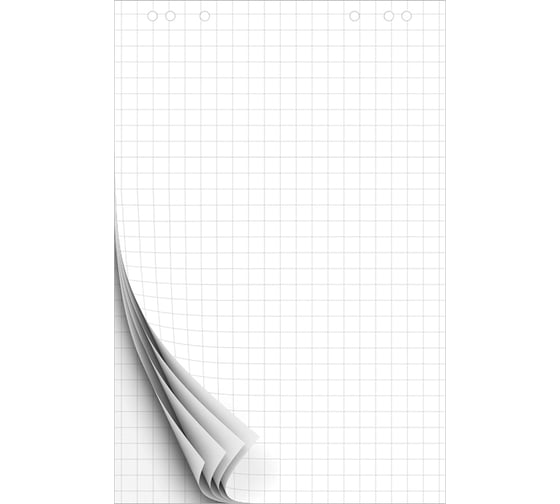 Изображение товара Блокнот для флипчарта OfficeSpace 60х90 см, 20 листов, клетка, бюджет 257324