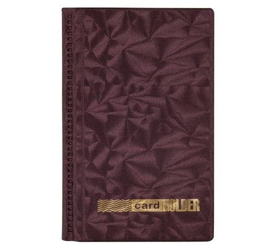 Изображение товара Настольная визитница OfficeSpace на 96 визиток, 3 ряда, ПВХ, бордо 260776