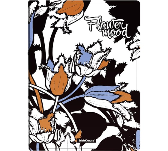 Изображение товара Пластиковая папка ErichKrause с боковым зажимом Tulips A4 (в пакете по 4 шт) 54086