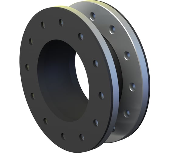 Изображение товара Резиновый фланцевый компенсатор СИБРЕЗИНОТЕХНИКА Резинокордная компенсационная вставка Ду-300 (L 150) EPDM Ру-16 4687206157927