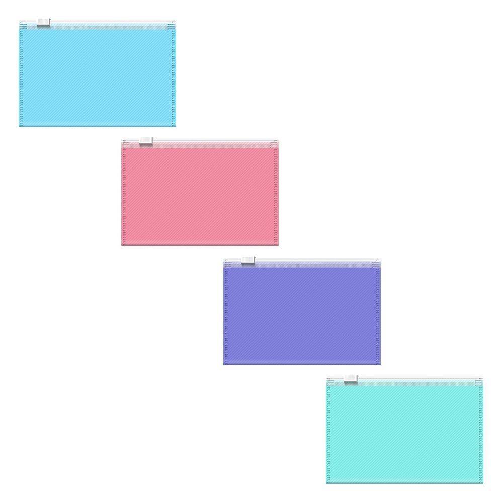 Изображение товара Пластиковый Zip-пакет ErichKrause Diagonal Pastel Card Size, 12 шт