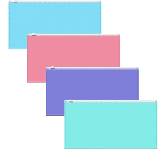 Изображение товара Zip-пакет пластиковый ErichKrause Diagonal Pastel, Travel, непрозрачный, ассорти, 12 шт 50341