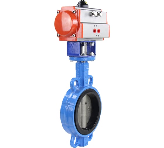 Изображение товара Затвор DN.ru WCB-316L-NBR Ду125 Ру16 с пневмоприводом D050-02117