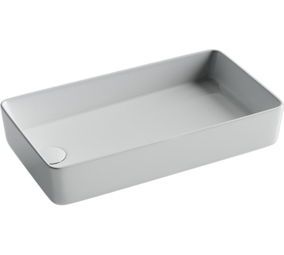 Изображение товара Раковина накладная Ceramicanova со смещенным сливом, с возможностью установки на столешницу под стиральную машину, 620x340x110, цвет белый CN5048