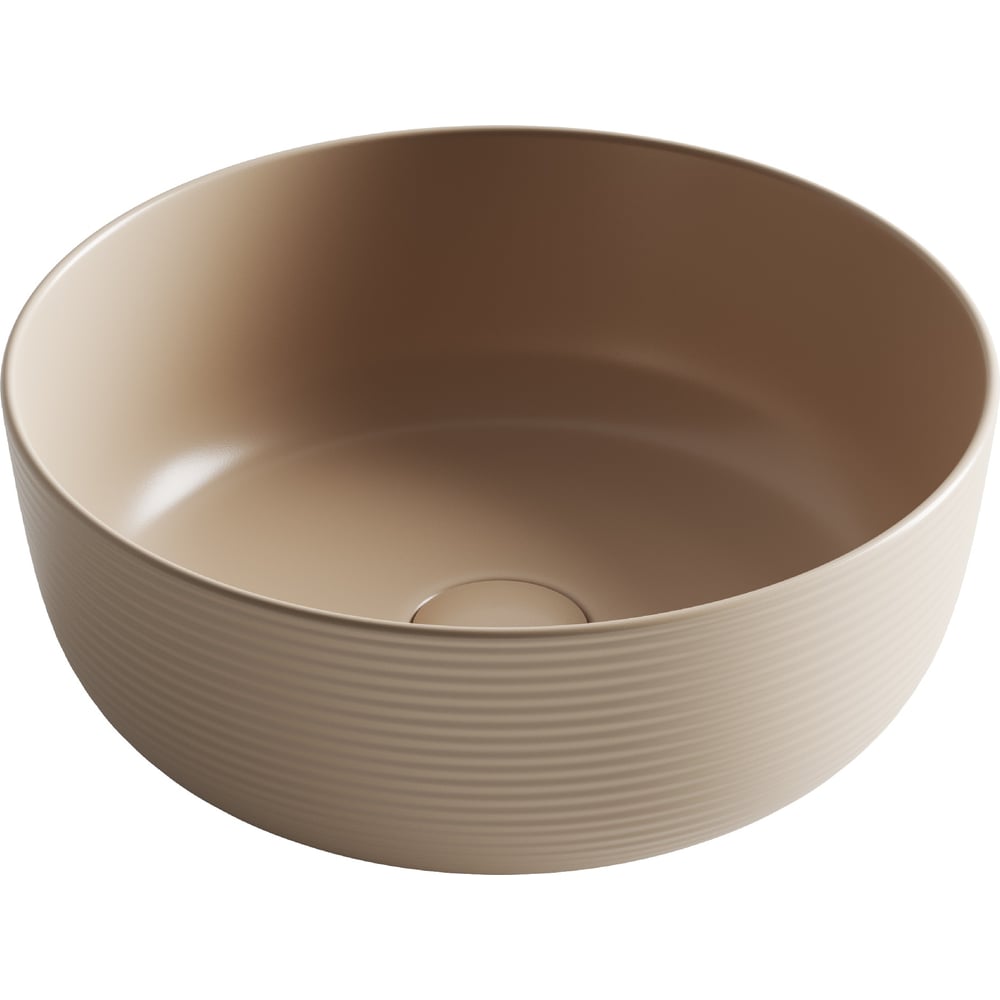 Изображение товара Раковина накладная круглая Ceramicanova 356x356x135, цвет капучино матовый CN6073MC