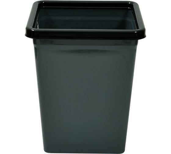 Изображение товара Ведро для мусора с фиксатором квадратное МУЛЬТИДОМ 8,5л (серо/черный)  940 818