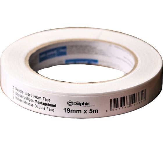 Изображение товара Монтажная лента на вспененной основе Blue Dolphin двухсторонняя 19мм х 1.5м 06-1-01-EN